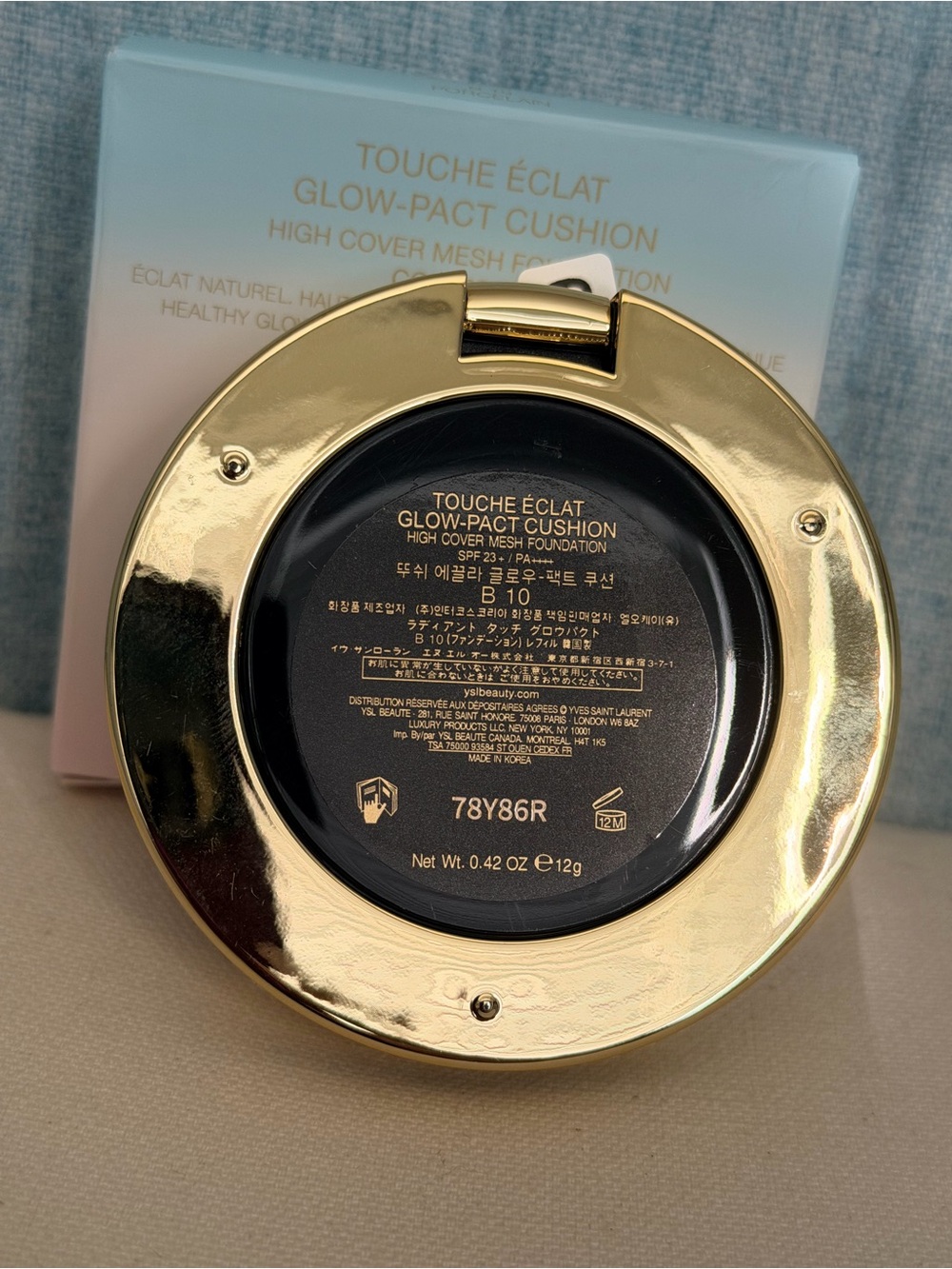 YVES SAINT LAURENT Touche Eclat Glow-Pact Cushion 12g [LOVE Collection 2025] B10 - Picture 13 of 13